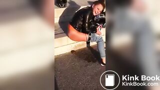 Hot girl shitting in the streets