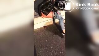 Hot girl shitting in the streets