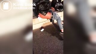 Hot girl shitting in the streets