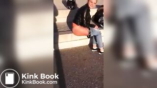 Hot girl shitting in the streets