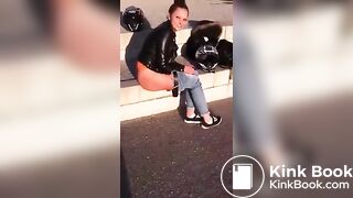 Hot girl shitting in the streets