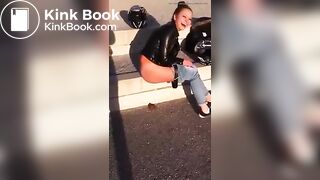 Hot girl shitting in the streets