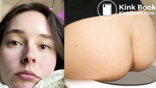 Girl Pooping on Toilet Close-Up POV Face (Collage Edit)