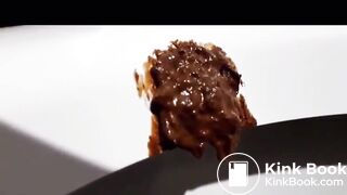 Closeup of ultra thick log dropping