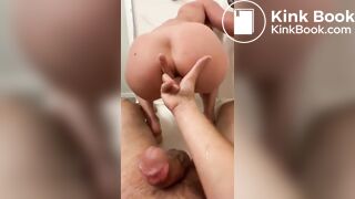 Fingering and shitting on dick