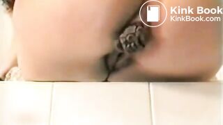 Girl splatters poop all over the bathroom floor