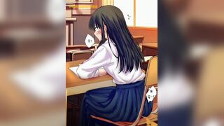 Girl fart and poop animated