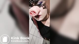 Eating shit from gents toilet