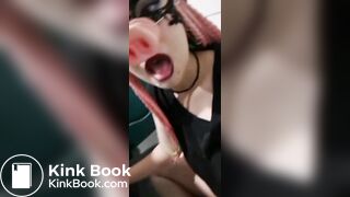 Eating shit from gents toilet