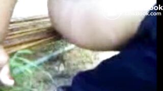 bbw poop in backyard