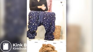 Soft shit on bathroom floor