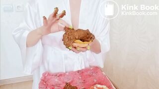 Eating a shit burger