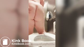 BBW Nude Public Bathroom HUGE SHIT