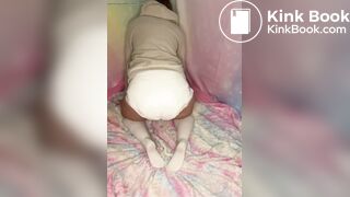 Diaper girl mess explosion