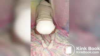 Diaper girl mess explosion