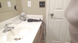 A gassy poo in the bathroom sink..