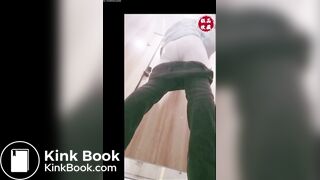 girl toilet hard pooping