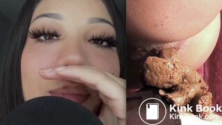 Sensual Latina Human Toilet Poop Eating (Collage Edit)