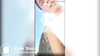 girl poop in camping