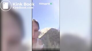 girl poop in camping