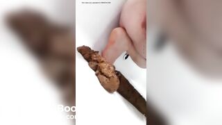 girl gave birth to her shit baby in the tube