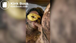 Shit-caked Yuna Silva nurses piss from my cock