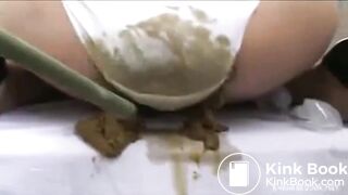 asian girl white panty poop