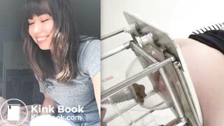 Human Toilet Funnel For Cute Asian Girl (Collage Edit)