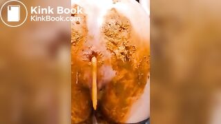 Cute teen does diarrhea in jeans