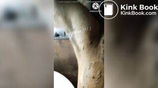 She is cover with her scat