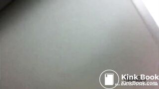 He talks to the girl who was pooping.