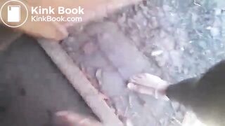 A poo and smoke on a forest latrine..