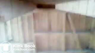 girl busted poop outside