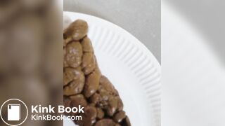 A healthy shit on a paper plate