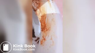 Thai girl diarrhea in legging at home