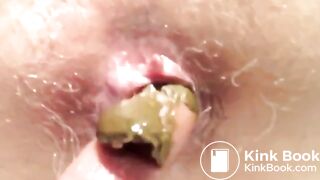 Fingering her before a poop