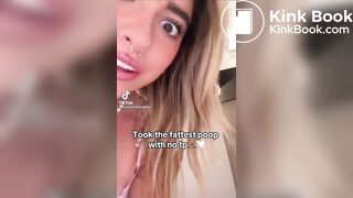 Girl just pooped a huge turd on TikTok