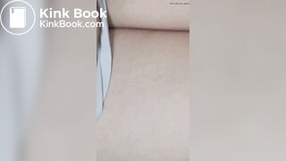 Korean girl painful pooping