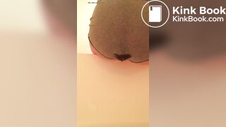 A poo in her grey undies..