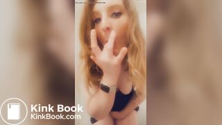 Amateur girl blonde eating the poo in toilet