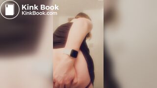 Amateur girl blonde eating the poo in toilet