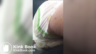 sexy girl shitting a lot in her diaper