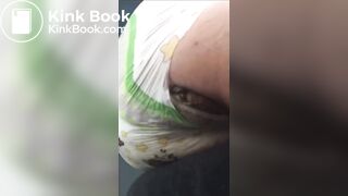 sexy girl shitting a lot in her diaper