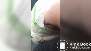 sexy girl shitting a lot in her diaper