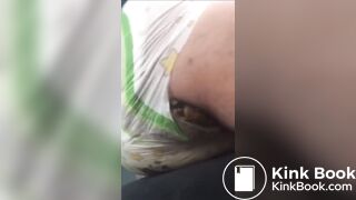 sexy girl shitting a lot in her diaper