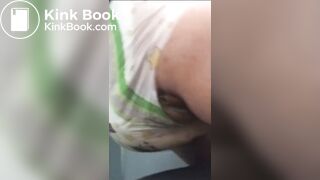 sexy girl shitting a lot in her diaper