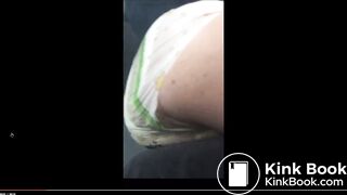 sexy girl shitting a lot in her diaper