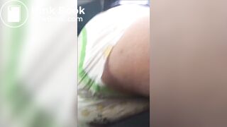 sexy girl shitting a lot in her diaper