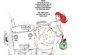 Girl vores and shits a bus!