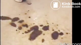 Japanese secretary pooping on the floor